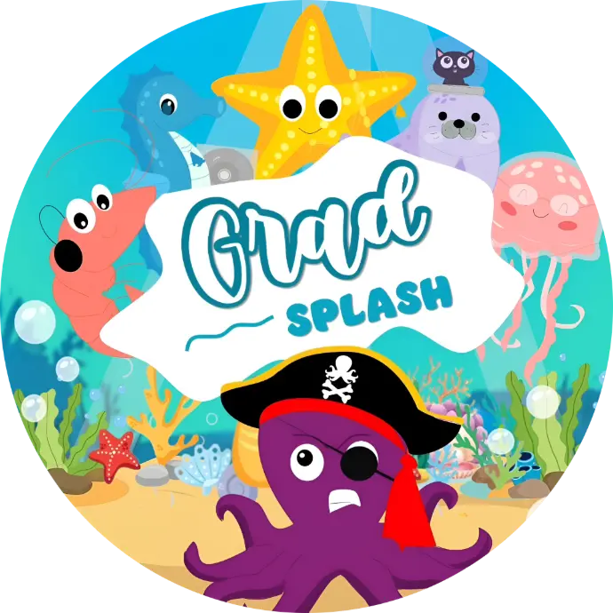 Logo de Grad Splash en círculo